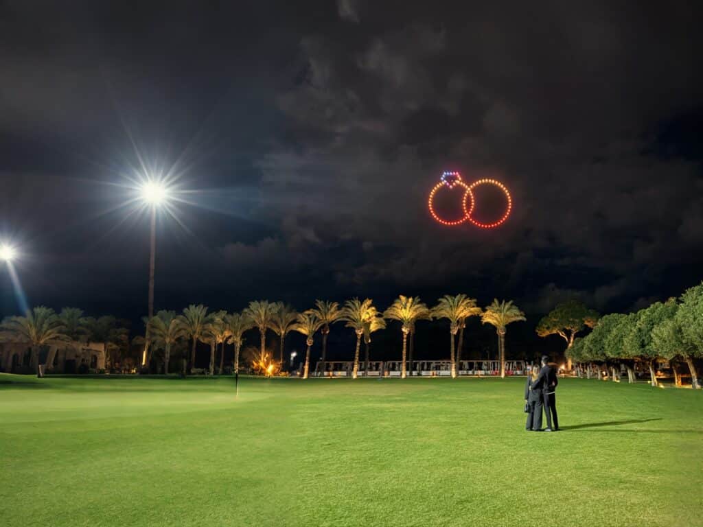 Private outdoor drone show in Turkey, 2026