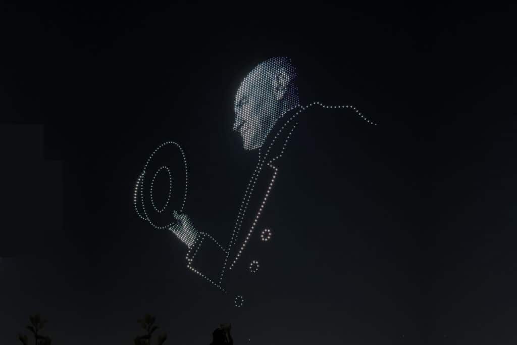 Record-breaking drone show for the 100th Gazi Koşusu at Çırağan Palace, 2026