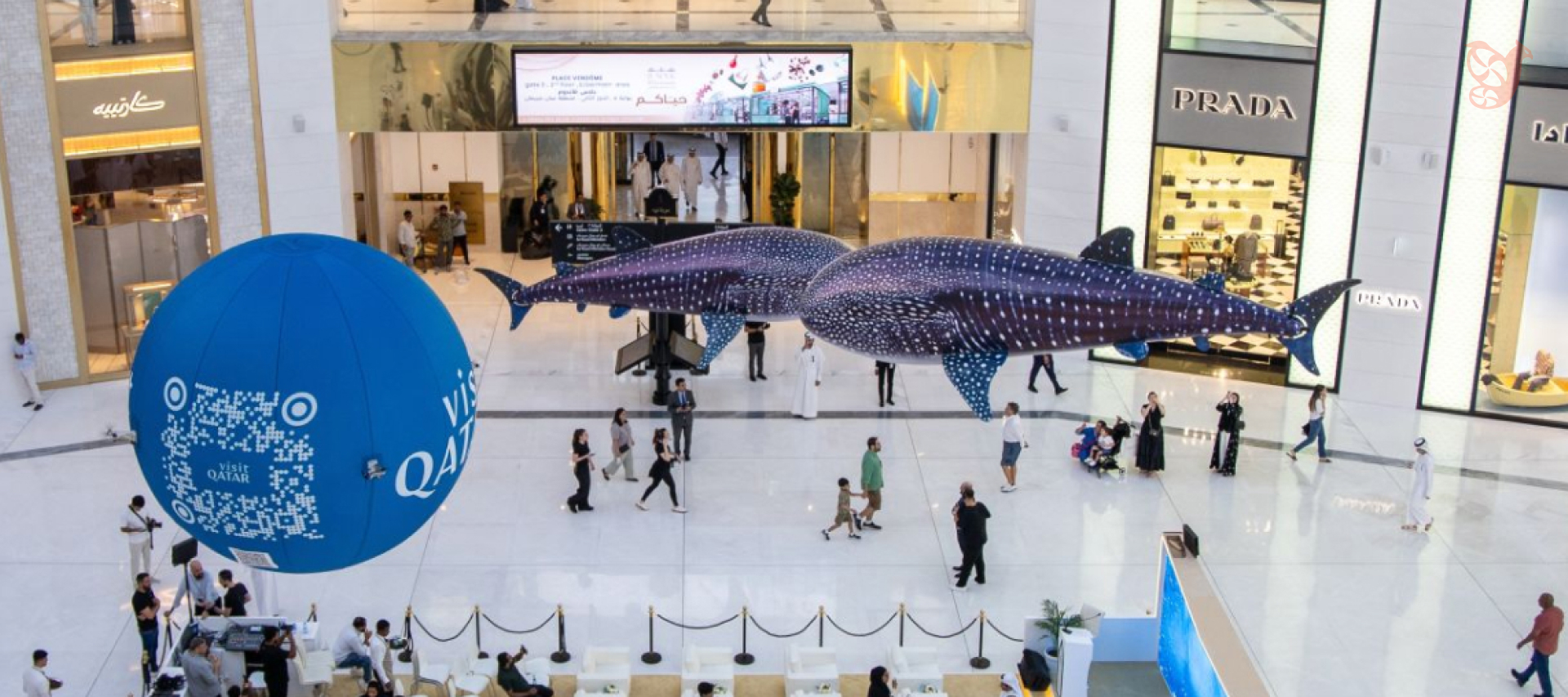 Radio-controlled sharks in flight in Qatar