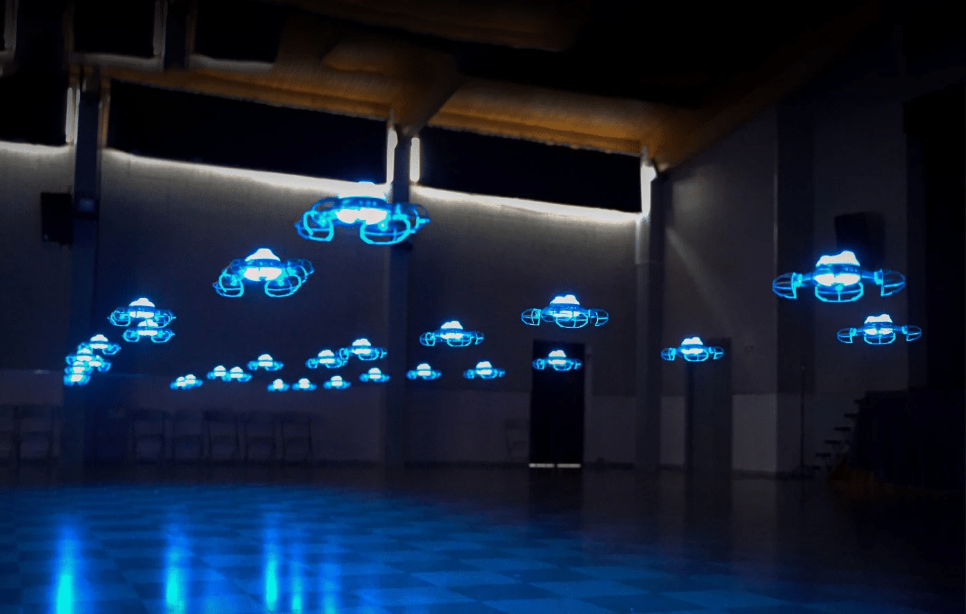 Indoor drone show