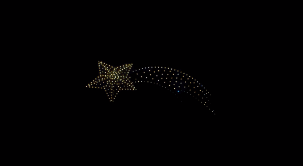 Outdoor drone show at Dream Island, 2025