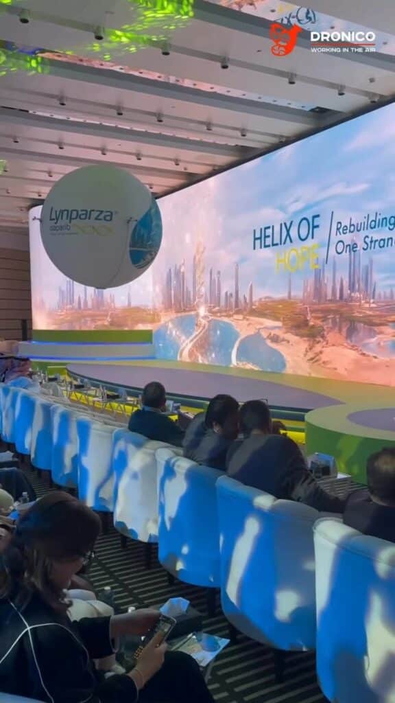 Indoor drone show at a medical conference, Riyadh 2024