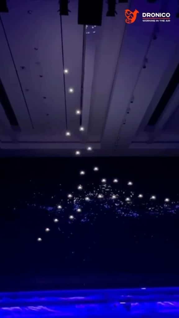 Indoor drone show at SASG 2023, Riyadh